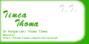 timea thoma business card